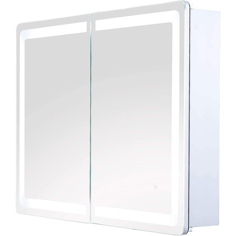 Dyconn Faucet Edison Surface Mount Framed 2 Doors Medicine with 2 Adjustable Shelves